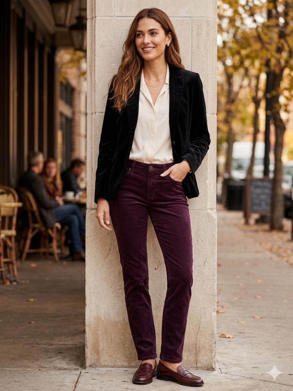 Banana Republic Burgundy Corduroy Skinny Pants